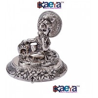 OkaeYa Silver Plated Laddu Gopal God Idol (14.4 cm x 15 cm x 10.7 cm, Silver)